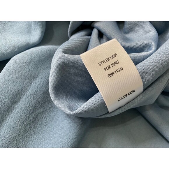 Lulus Formal Dress Womens S Light Blue Y2K Square Neck Sleeveless Crisscross - Picture 11 of 12